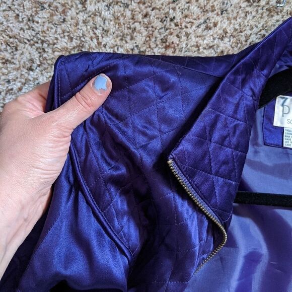 (Petite Sophisticate) Vintage Purple Silk Jacket - Picture 6 of 10